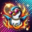 Flaming Disco Penguin