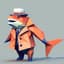 salmon in a trenchcoat
